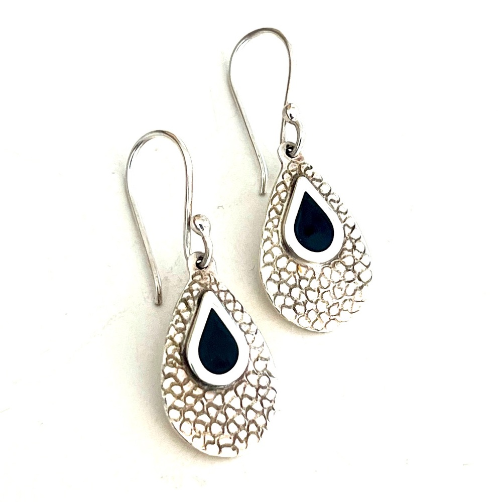 Vintage 925 Tear Drop Dangle Earrings